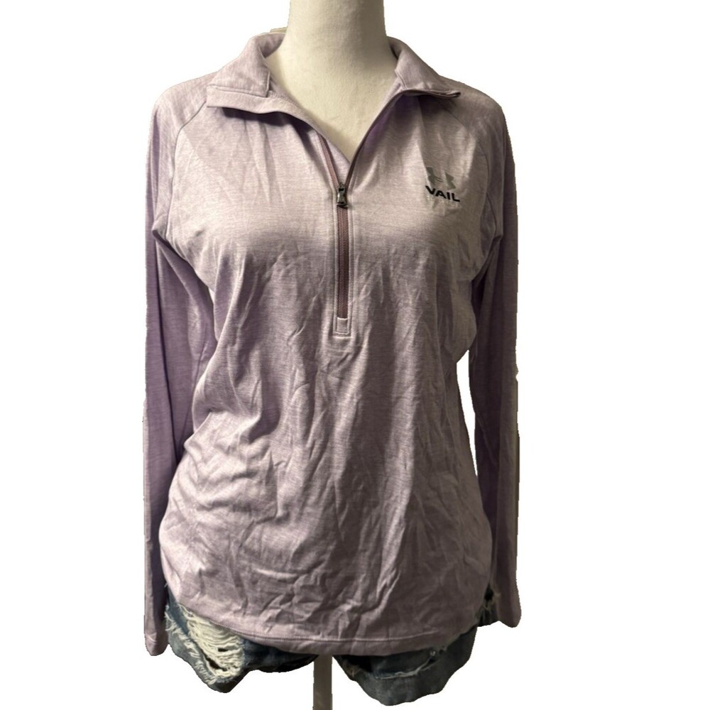 Under Armour Women's Performance Heat Gear Half-Zip Pullover Vail Purple L